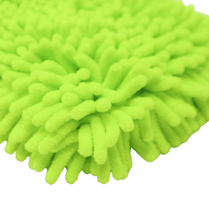 Green Microfiber Chenille Wash Mitt - MFWM-GRN-  DRIVEN - 4