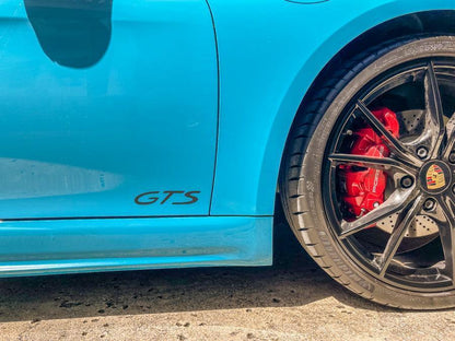 "GTS" Door Vinyl Logo Emblems for Porsche Vehicles (Boxter, Cayman, 911, Macan, Cayenne, Panamera) - PORGTSDECALMB-sku-47539748045119-sku-51462058508607-PORGTSDECALMBS-PT-sku-47539748077887-  DRIVEN - 1