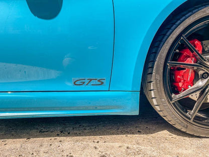 "GTS" Door Vinyl Logo Emblems for Porsche Vehicles (Boxter, Cayman, 911, Macan, Cayenne, Panamera) - PORGTSDECALMB-sku-47539748045119-sku-51462058508607-PORGTSDECALMBS-PT-sku-47539748077887-  DRIVEN - 18