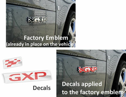 GXP Badge Overlay Decal - 08-09 G6 GXP - PO:G6:G1:GXP-B-01-PO:G6:G1:GXP-B-02-PO:G6:G1:GXP-B-03-  DRIVEN - 4