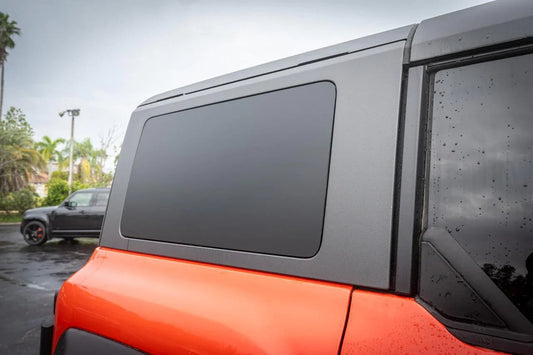 Hardtop Side Window Blackout Overlays - 2021+ Bronco 4 Door - 21BRN4DRHTPBO-MB-21BRONCO4DRHTP-GB-21BRN4DRHTPBO-GD-21BRN4DRHTPBO-RD-21BRN4DRHTPBO-WH-  DRIVEN - 2