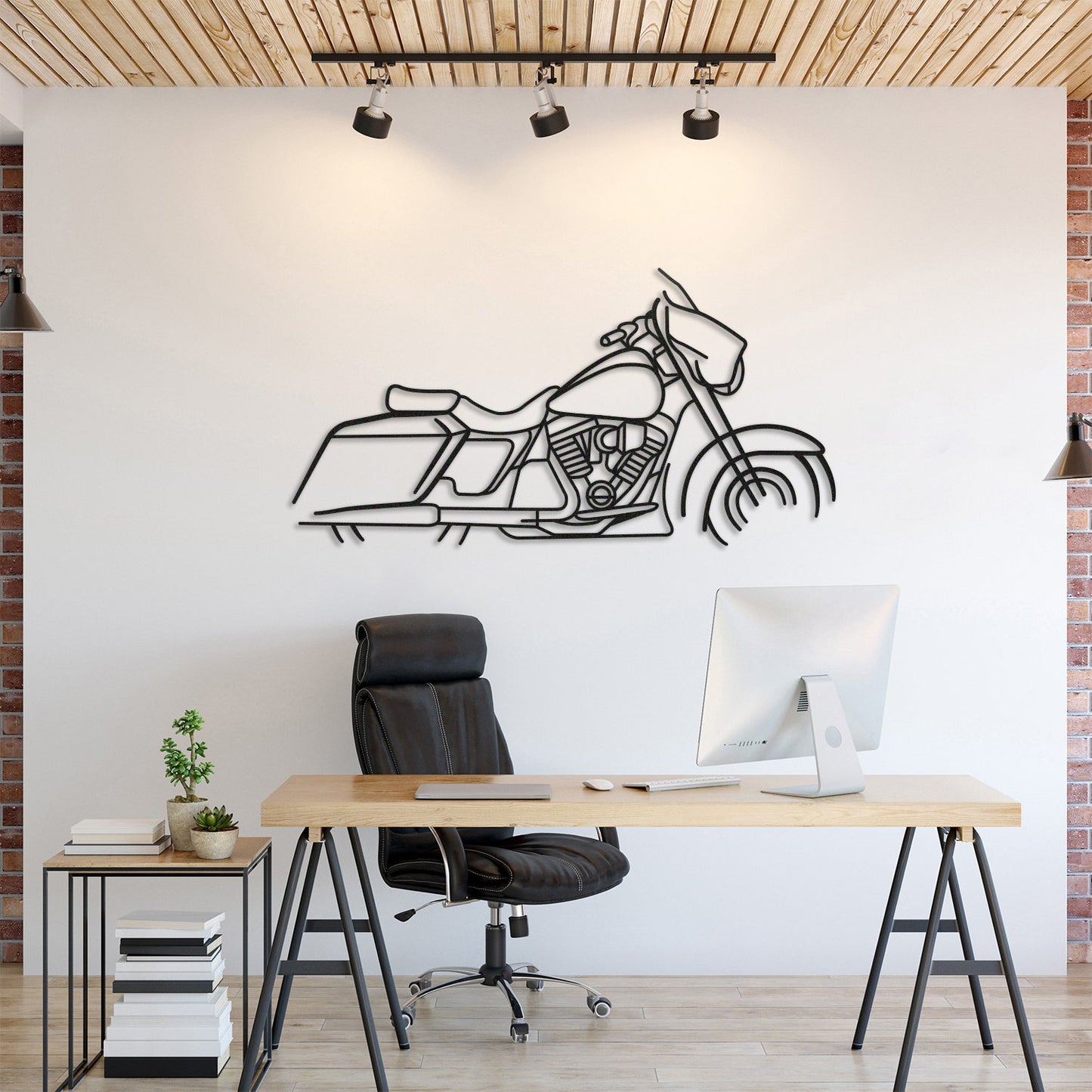 Harley Davidson Street Glide Metal Motorcycle Wall Art - MT1094 - MT1094B49L-MT1094B69L-MT1094B80L-MT1094B99L-MT1094B120L-  DRIVEN - 1