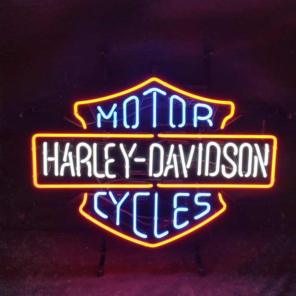 Harley Davidson Motorcycles Blue Neon Signs Light - ME094B-  DRIVEN - 2