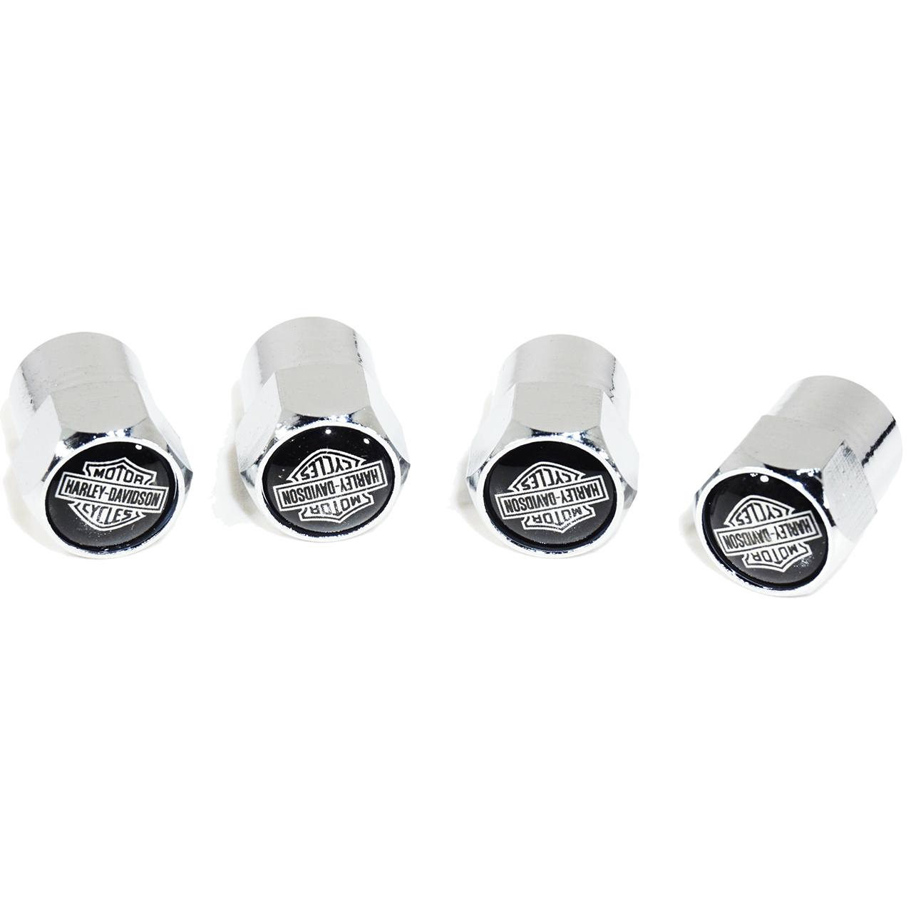 Chrome Valve Stem Tire Caps, Style: Harley Davidson - ZSD-577604-  DRIVEN - 1