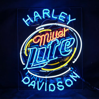 Harley Davidson Miller Lite Neon Signs - MA061-  DRIVEN - 2