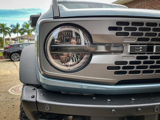 Headlight Bucket Inlays - 2021+ Bronco Badlands / WildTrak / First Edition - 21BRONCOHLBOR-21BRONCOHLBRD-21BRONCOHLBBL-21BRONCOHLBWH-21BRONCOHLBYL-  DRIVEN - 1