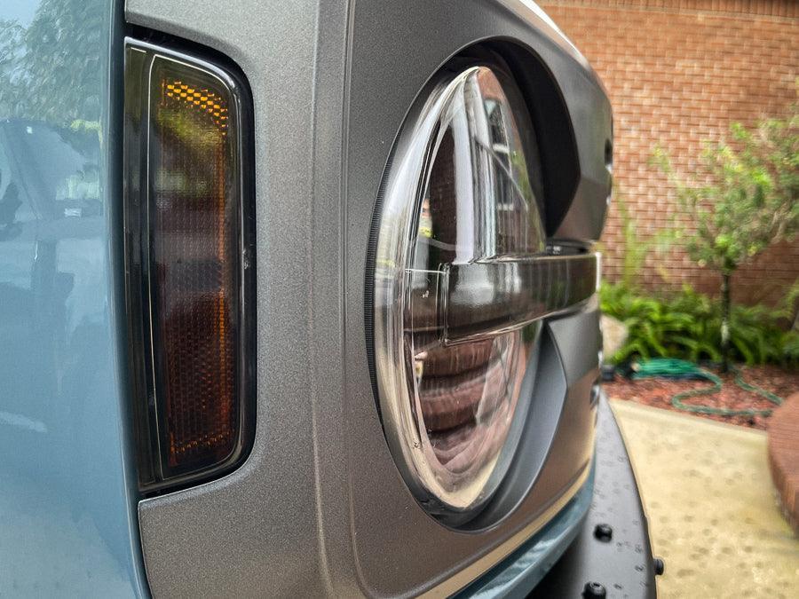 Headlight Bucket Inlays - 2021+ Bronco Badlands / WildTrak / First Edition - 21BRONCOHLBOR-21BRONCOHLBRD-21BRONCOHLBBL-21BRONCOHLBWH-21BRONCOHLBYL-  DRIVEN - 4