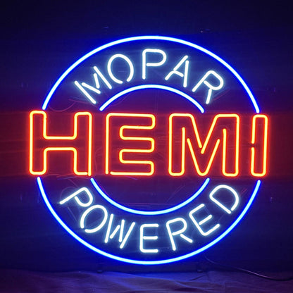 Hemi Mopar Powered Neon Light Sign - ME230-  DRIVEN - 3