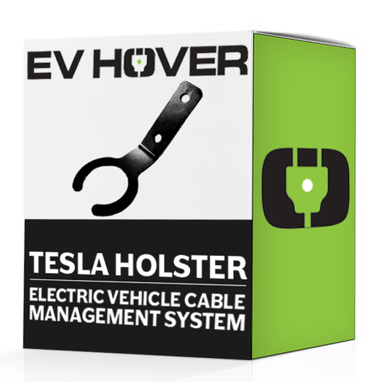 EV Hover Wall-Mounted Cable Holster — Tesla & J1772 - EVH-HLSTR-TES-BLK-EVH-HLSTR-TES-WHT-EVH-HLSTR-J1772-BLK-EVH-HLSTR-J1772-WHT-  DRIVEN - 1