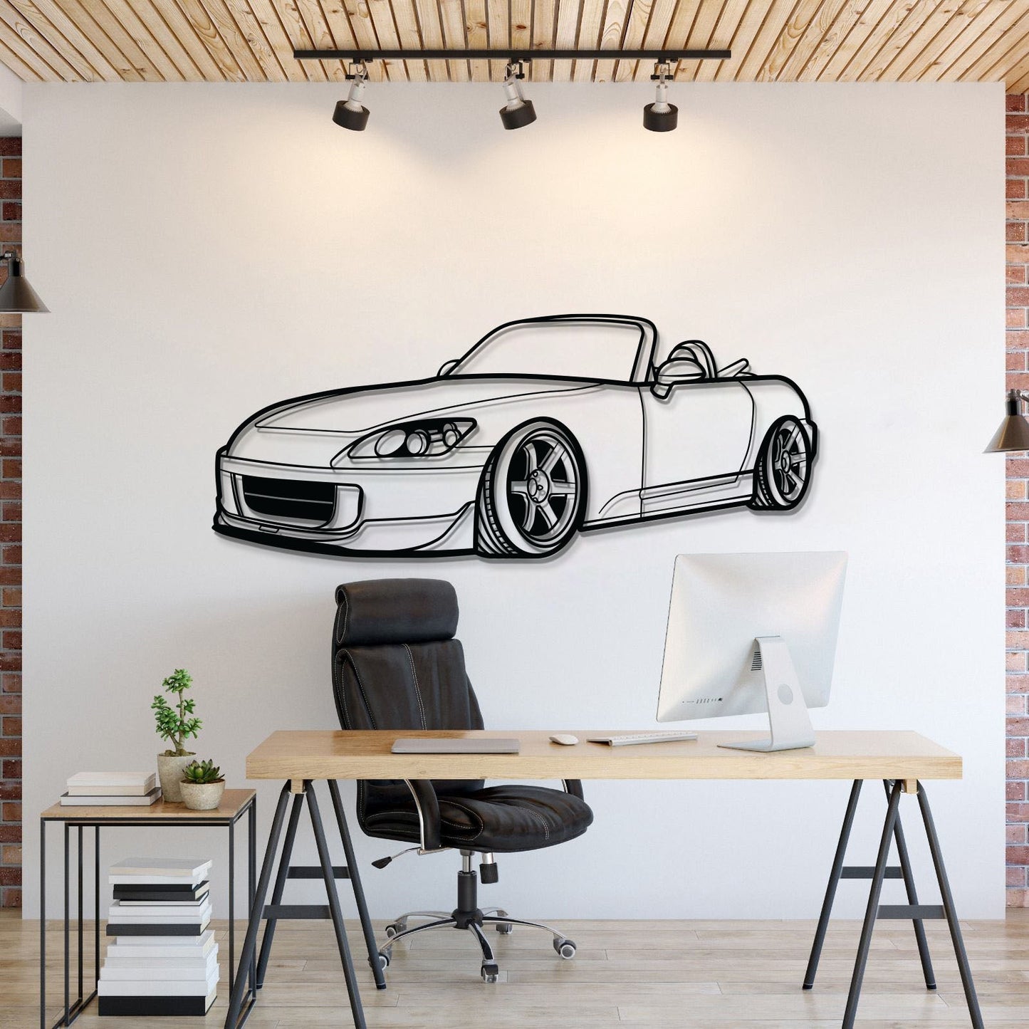 S2000 Perspective Metal Car Wall Art - MT1134 - MT1134B69L-MT1134B80L-MT1134B99L-MT1134B115L-MT1134B140L-  DRIVEN - 1