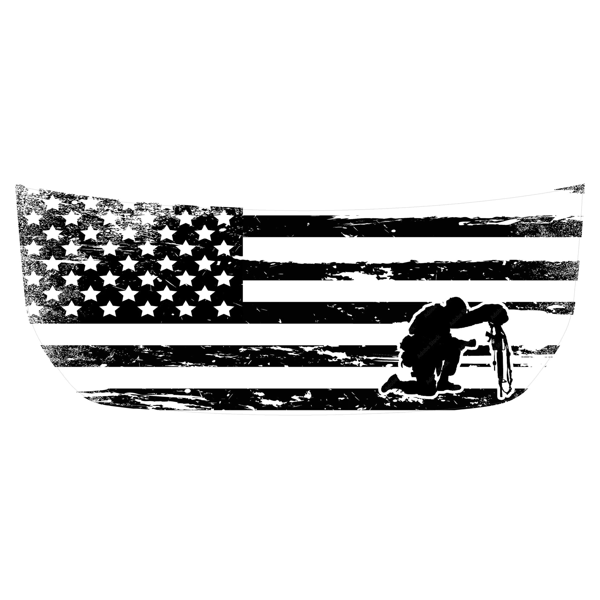 Stealth Clear American Flag Hood Overlay - 2021+ Bronco - 21BRONCOAMFHD-21BRONCOAMFHDB-21BRONCOAMFHDS-21BRONCOAMFHD-X2-21BRONCOAMFHDB-X2-  DRIVEN - 10