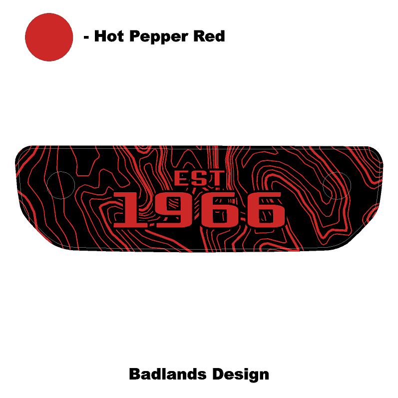 1966 Topographic Shifter Plate (Printed Series + Acrylic) - 2021+ Bronco