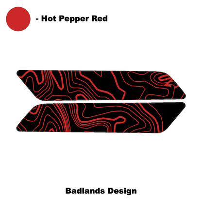 Topo Interior Rear Door Grab Handle Overlay Kit (Printed Series) - 2021+ Bronco 4 Door