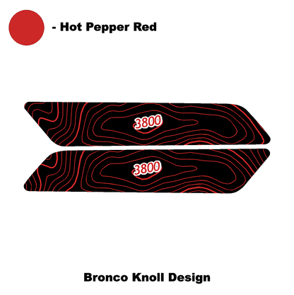 Topo Interior Rear Door Grab Handle Overlay Kit (Printed Series) - 2021+ Bronco 4 Door