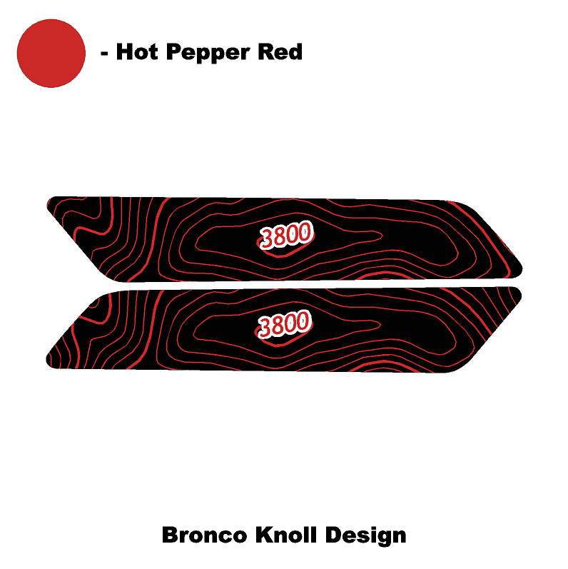 Topo Interior Front Door Grab Handle Overlay Kit (Printed + Laser Series) - 2021+ Bronco