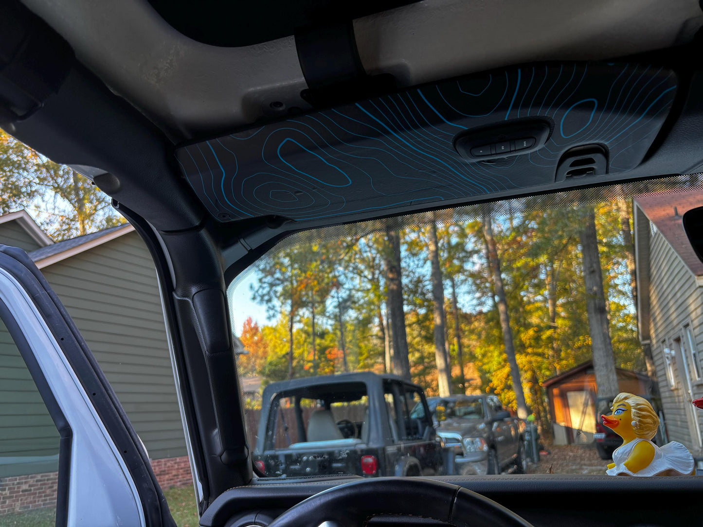Topographic Map Sun Visor Overlays - 2018+ Jeep Wrangler JL / Jeep Gladiator JT - JLVISORFULLTP-RRNHL-JLVISORFULLTP-RRHL-JLVISORFULLTP-DDSNHL-JLVISORFULLTP-DDSHL-JLVISORFULLTP-SBNHL-  DRIVEN - 13