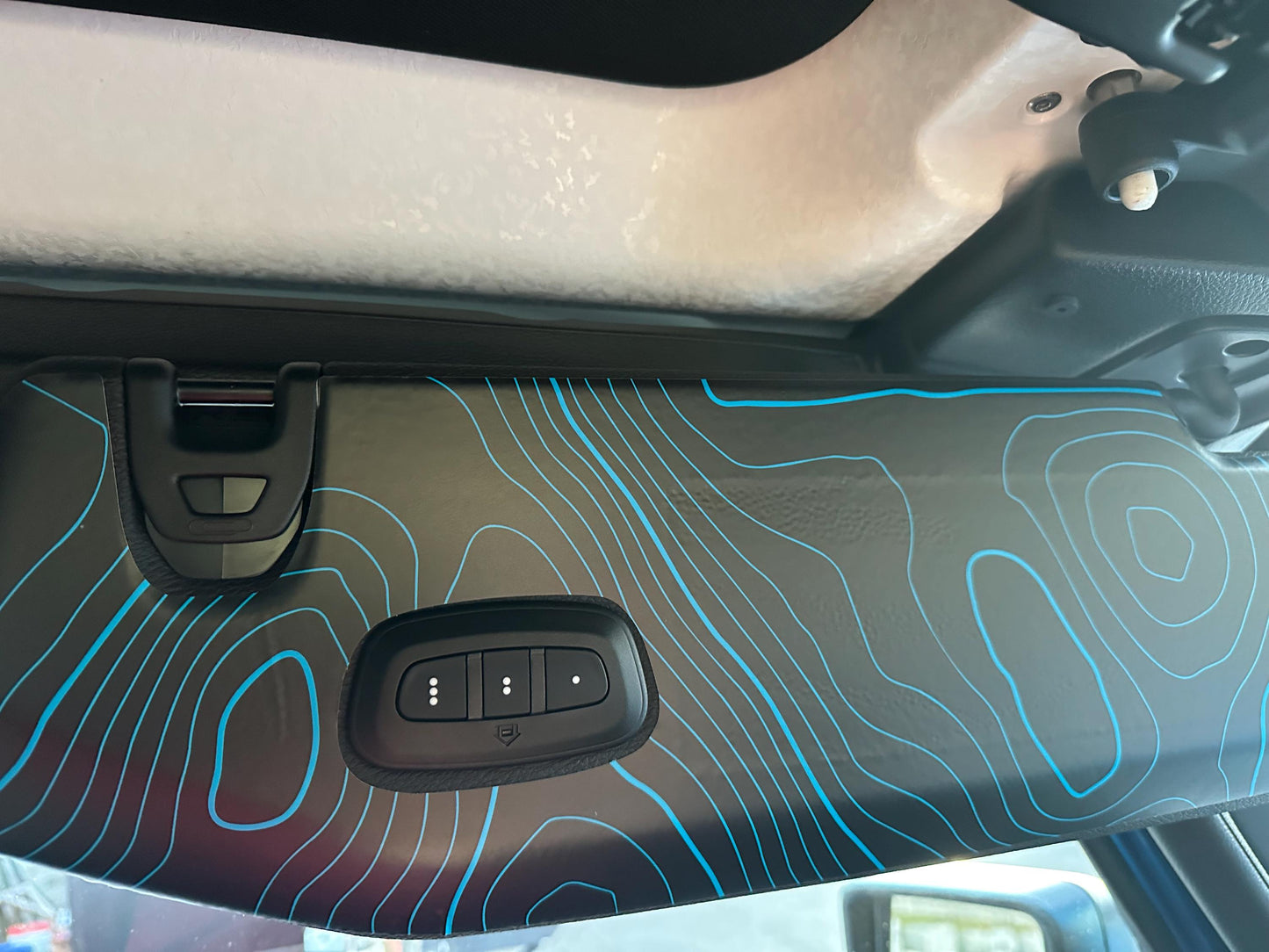 Topographic Map Sun Visor Overlays - 2018+ Jeep Wrangler JL / Jeep Gladiator JT - JLVISORFULLTP-RRNHL-JLVISORFULLTP-RRHL-JLVISORFULLTP-DDSNHL-JLVISORFULLTP-DDSHL-JLVISORFULLTP-SBNHL-  DRIVEN - 11