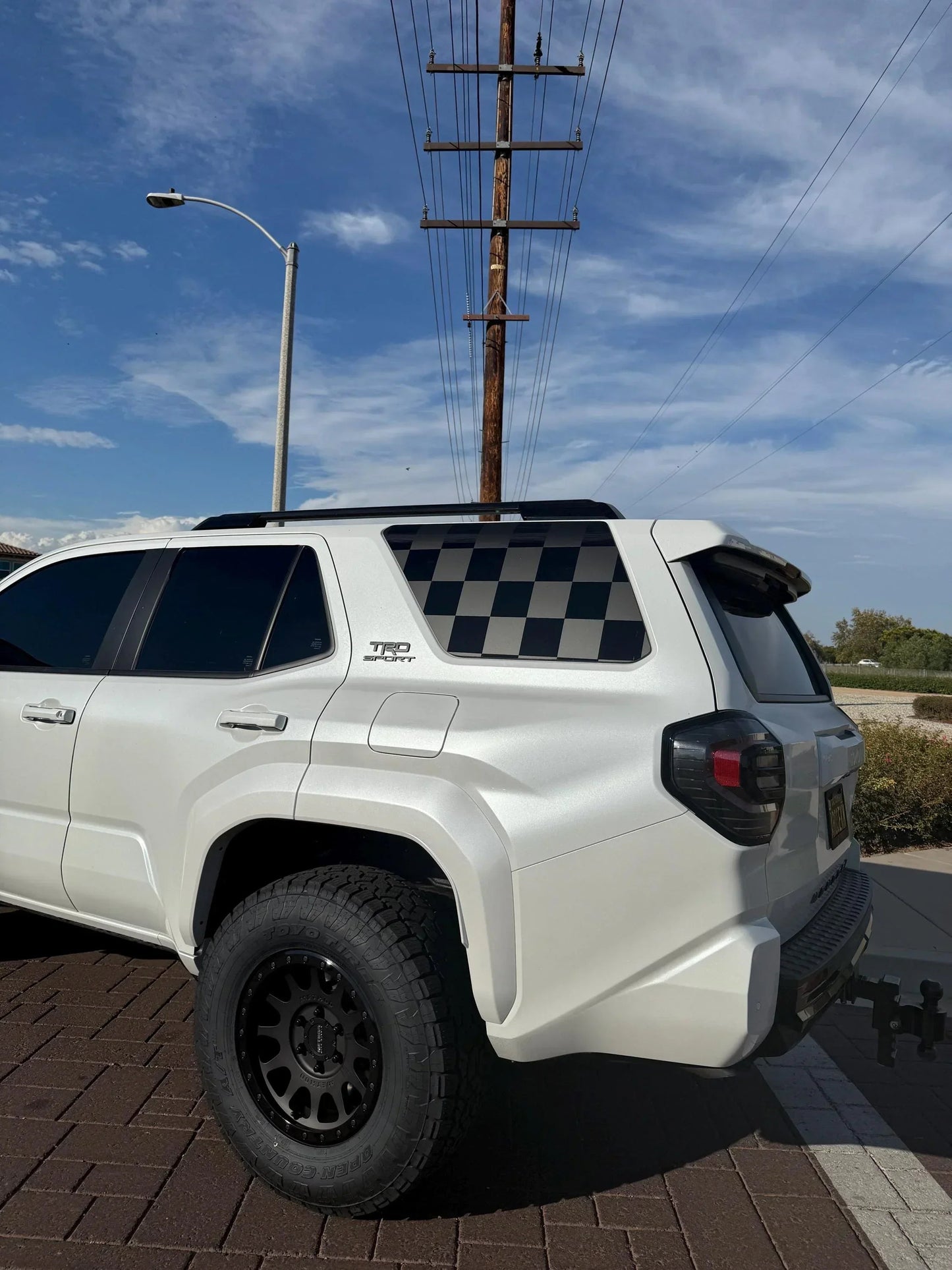 Checkered Flag Rear Window Overlays - 2025+ 4Runner - 254RUNNERCHKGRW-MB-  DRIVEN - 2