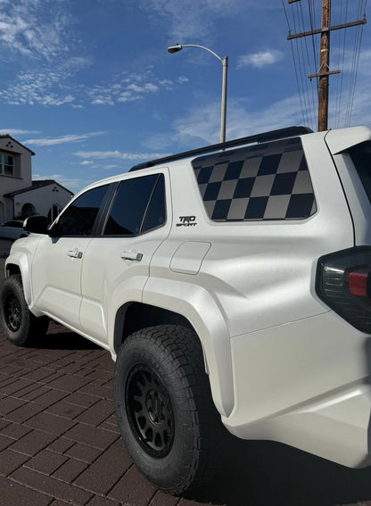Checkered Flag Rear Window Overlays - 2025+ 4Runner - 254RUNNERCHKGRW-MB-  DRIVEN - 2
