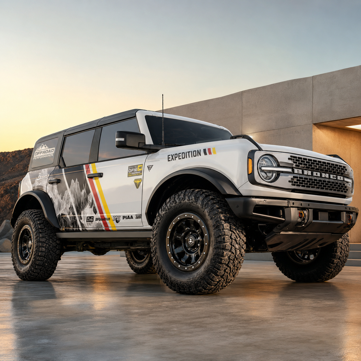 Full-Body Custom Sports Vinyl Decal Kit for Ford Bronco | Personalized KK Film Exterior Wrap - 200000182:193#L R-  DRIVEN - 3