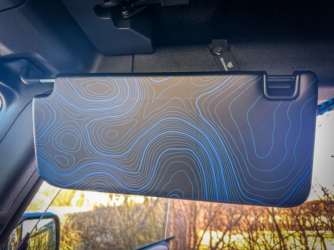 Topo Interior Sun Visor Overlays (Printed Series) - 2021+ Bronco (NO Homelink) - 21BRNVISORFULLNHL-TPAMBL-21BRNVISORFULLNHL-TPA51L-21BRNVISORFULLNHL-TPAZL-21BRNVISORFULLNHL-TPBOL-21BRNVISORFULLNHL-TPCGL-  DRIVEN - 5