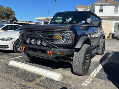 V2 Smoked Shortie Style Light Bar Overlays - 2021+ Bronco (Standard Headlights) - 21BRONCOHLSHORTDS-21BRONCOHLSHORTLS-21BRONCOHLSHORTST-21BRONCOHLSHORTCB-21BRONCOHLSHORTHC-  DRIVEN - 4