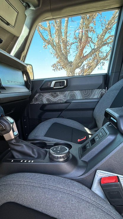 Topo Front Interior Upper Door Card Insert Overlays (Printed Series) - 2021+ Bronco 4 Door - 21BRNINTDRFU-TPAMBL-21BRNINTDRFU-TPA51L-21BRNINTDRFU-TPAZL-21BRNINTDRFU-TPCGL-21BRNINTDRFU-TPCBNL-  DRIVEN - 13