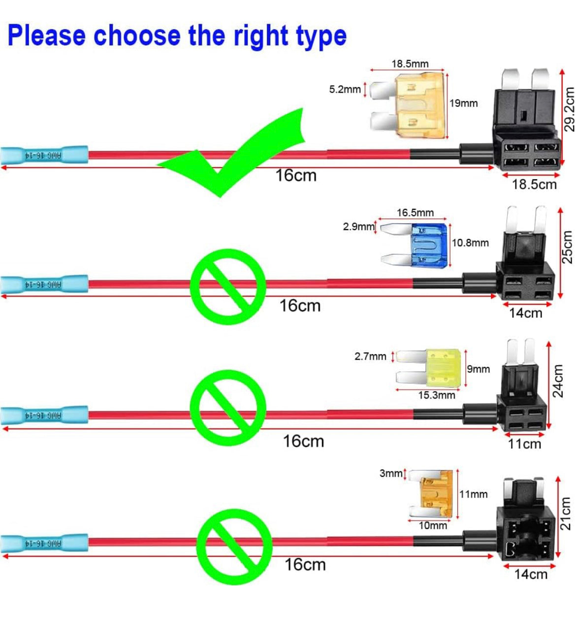 12V ADD A FUSE KIT FUSE - LO PROFILE MINI BLADE FUSE - GO-330-GO-331-GO-332-  DRIVEN - 2