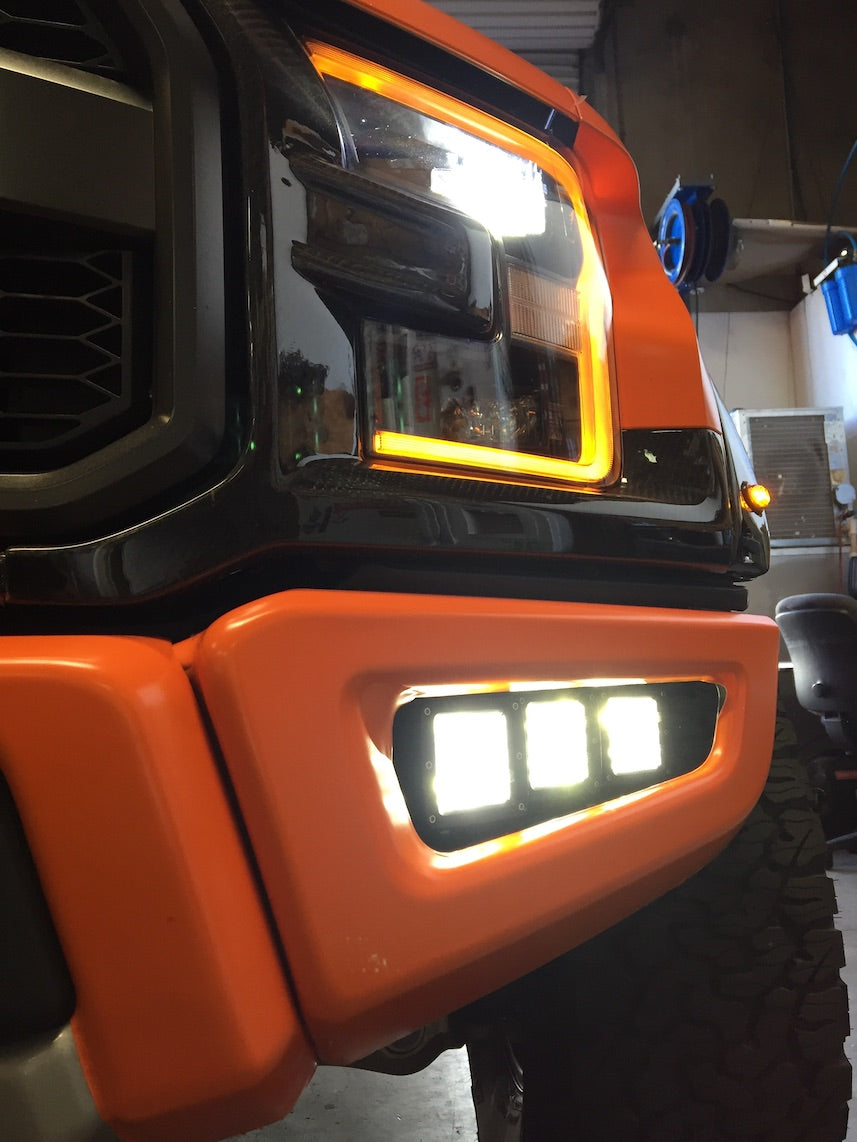 2017-2020 Ford Raptor Triple Pod Fog Light Mount - sku-41807073411230-sku-41807073443998-sku-41807073476766-sku-41807073509534-sku-41807073542302-  DRIVEN - 4
