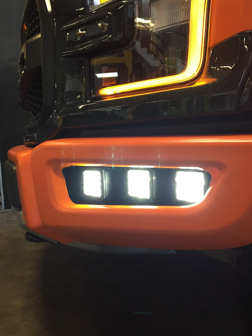 2017-2020 Ford Raptor Triple Pod Fog Light Mount - sku-41807073411230-sku-41807073443998-sku-41807073476766-sku-41807073509534-sku-41807073542302-  DRIVEN - 5