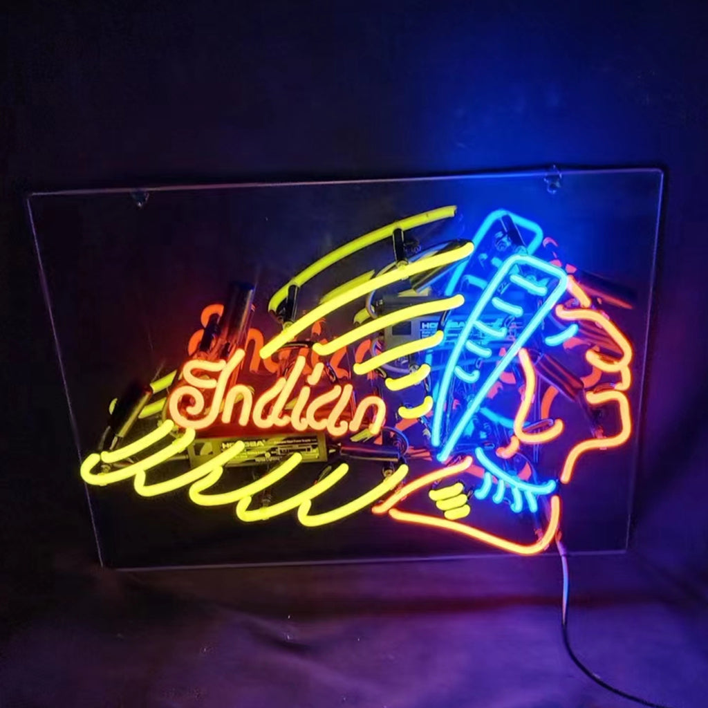 Indian Motorcycle Neon Signs Light - ME840-  DRIVEN - 1