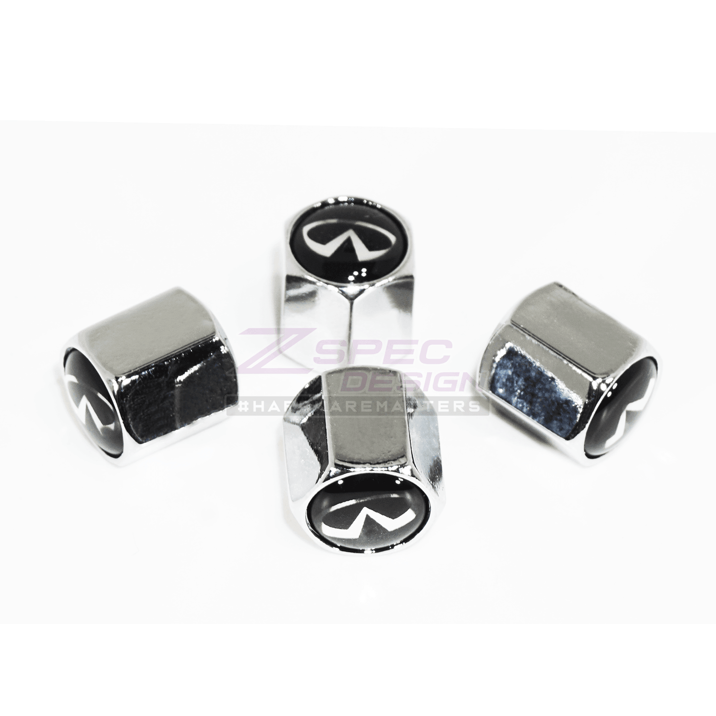 Chrome Valve Stem Tire Caps, Style: INFINITI - ZSD-004636-  DRIVEN - 1