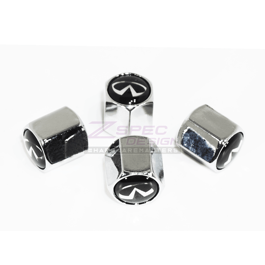 Chrome Valve Stem Tire Caps, Style: INFINITI - ZSD-004636-  DRIVEN - 1