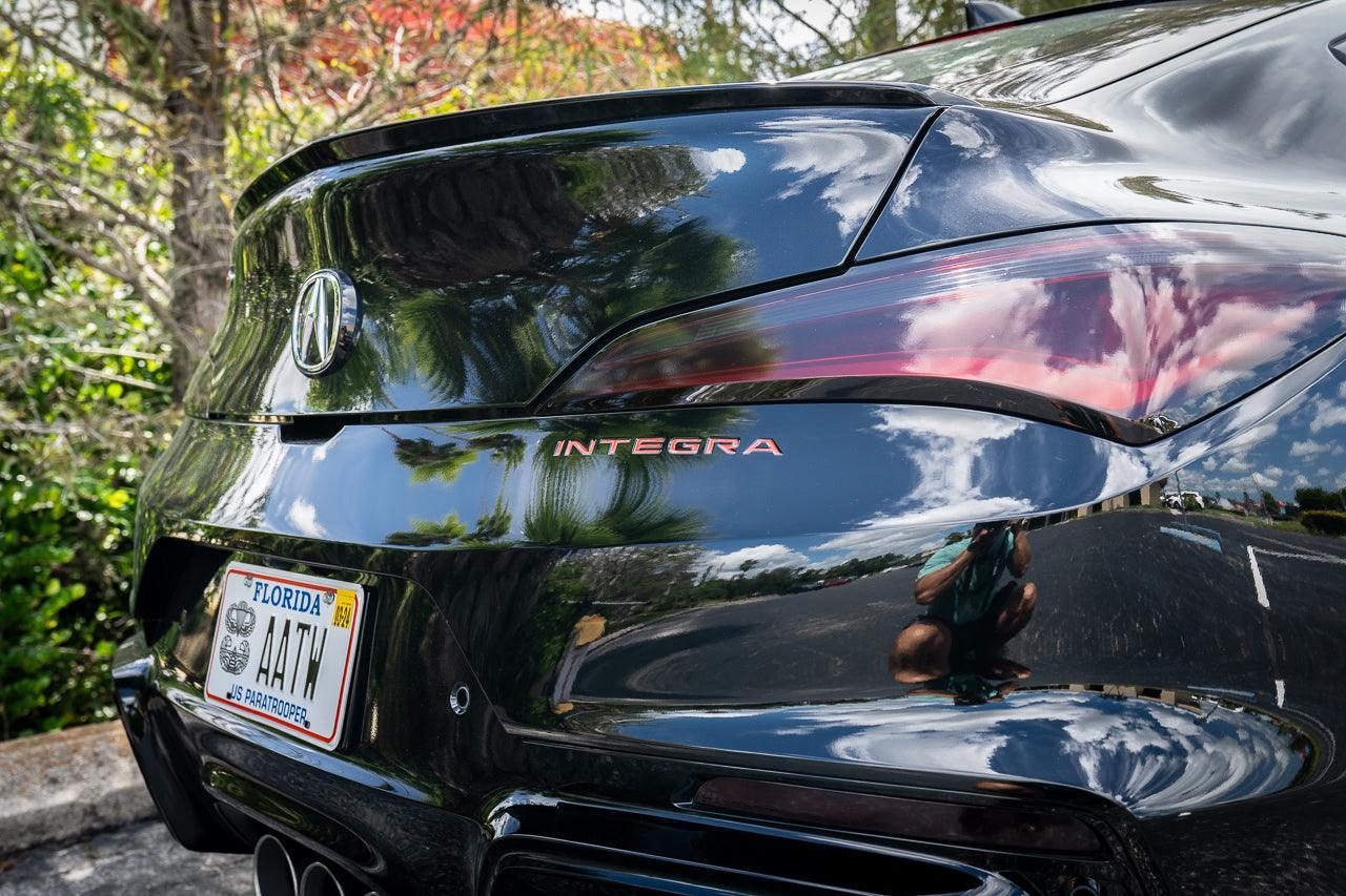 INTEGRA Front and Rear Bumper Insert Overlays / Inlays - 2023+ Integra - 23INTEGRABUMPSTD-RD-sku-47891067568447-23INTEGRABUMPSTD-WH-sku-47891067601215-23INTEGRABUMPSTD-BL-  DRIVEN - 3