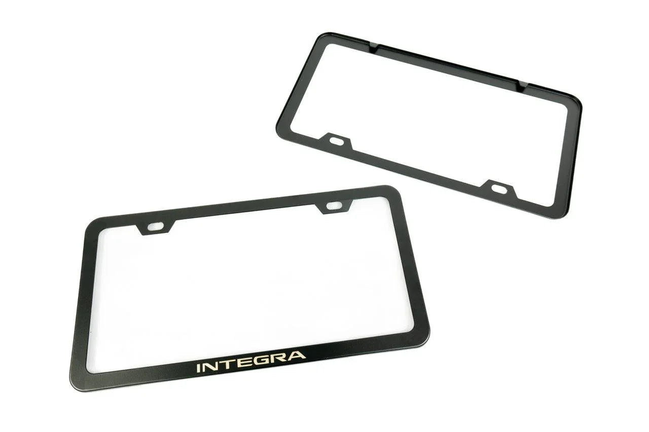 "Integra" License Plate Frame - Black, Pair - sfb23INTLPF-INTEGRA-  DRIVEN - 1