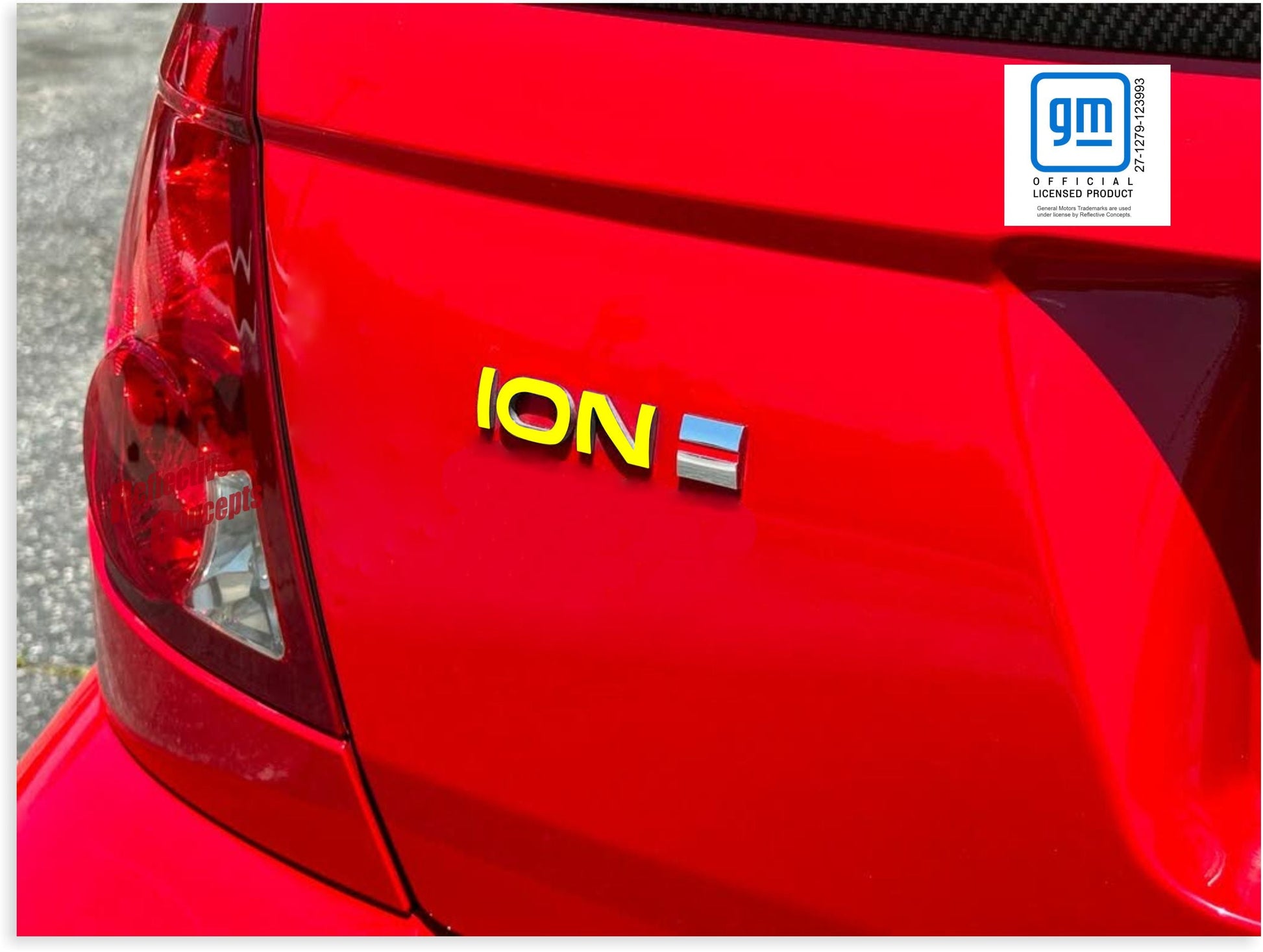 Saturn ION Badge Overlay Decal - SATURN:ION-B-01-SATURN:ION-B-02-SATURN:ION-B-03-SATURN:ION-B-04-SATURN:ION-B-05-  DRIVEN - 1