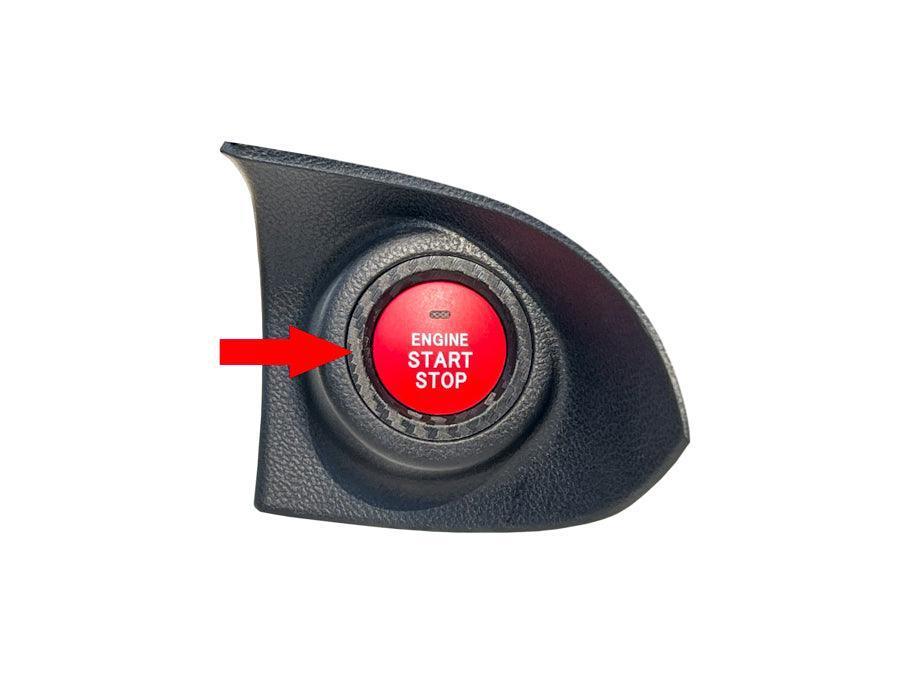 JDM Style Push to Start 3D Carbon Trim Ring Overlay - 2015-2022 Subaru WRX / STI / Most Subaru - SUBPUSHTRM3DCF-  DRIVEN - 2