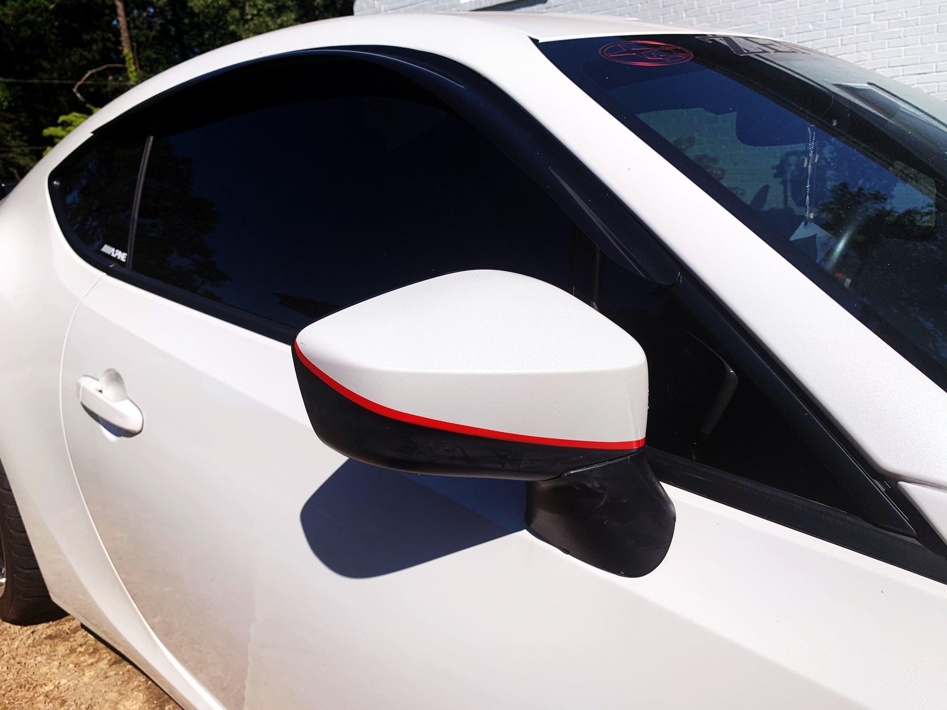 JDM Style Rear View Mirror Stripes - 2013-2021 FR-S / BRZ / 86 - 13FTMIRPINBL-13FTMIRPINGD-13FTMIRPINGR-13FTMIRPINOR-13FTMIRPINPI-  DRIVEN - 3