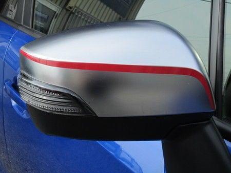 JDM Style Rear View Mirror Stripes - 2015-2020 WRX / STI / 2015-2017 Crosstrek / 2015-2016 Impreza - 15WRXMRPNBL-15WRXMRPNGD-15WRXMRPNGR-15WRXMRPNOR-15WRXMRPNPI-  DRIVEN - 1