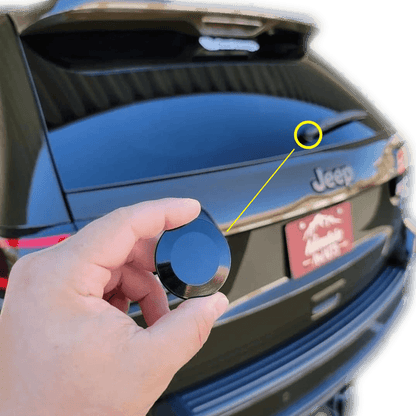 ZSPEC 44mm Rear Wiper Hole-Cover/Cap/Plug, Weatherproof, Billet, Silver Finish - ZSD-012884-  DRIVEN - 3