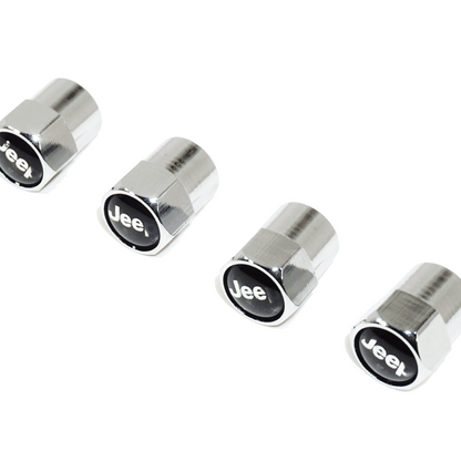 Chrome Valve Stem Tire Caps, Style: Jeep (Wrangler Compass Patriot Wagoneer) - ZSD-012907-  DRIVEN - 2