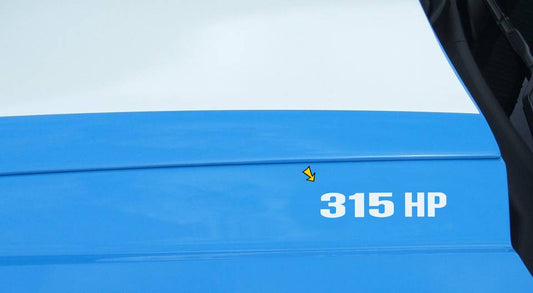 2010-14 Mustang Hood Rise Designation Name Decal Set - 315 HP - K400-BK-1-K400-BK-2-  DRIVEN - 1