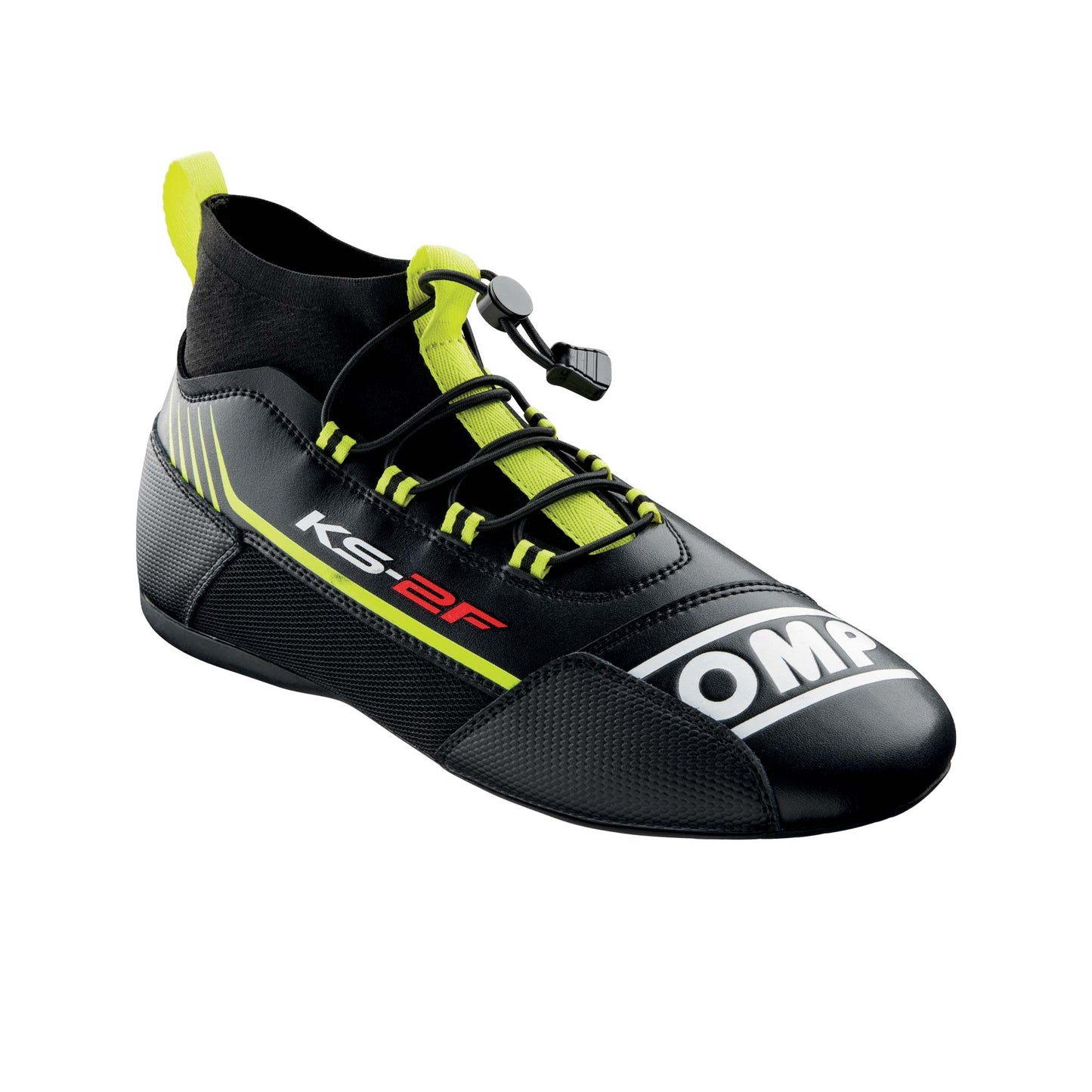 OMP KS-2F Kart Shoes - Yellow - Front - DRIVEN - KC0-0830-A01