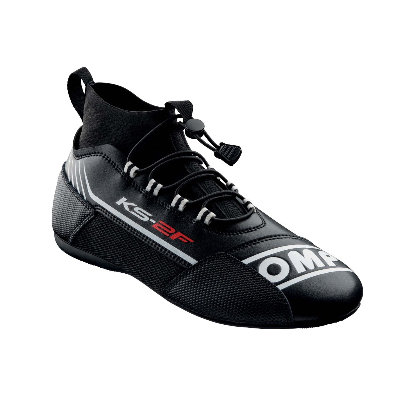 OMP KS-2F Kart Shoes - Black - Front - DRIVEN - KC0-0830-A01