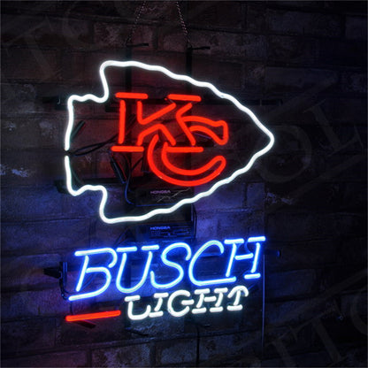 KC Kansas City Chiefs Busch Light Neon Signs - ME689-  DRIVEN - 3