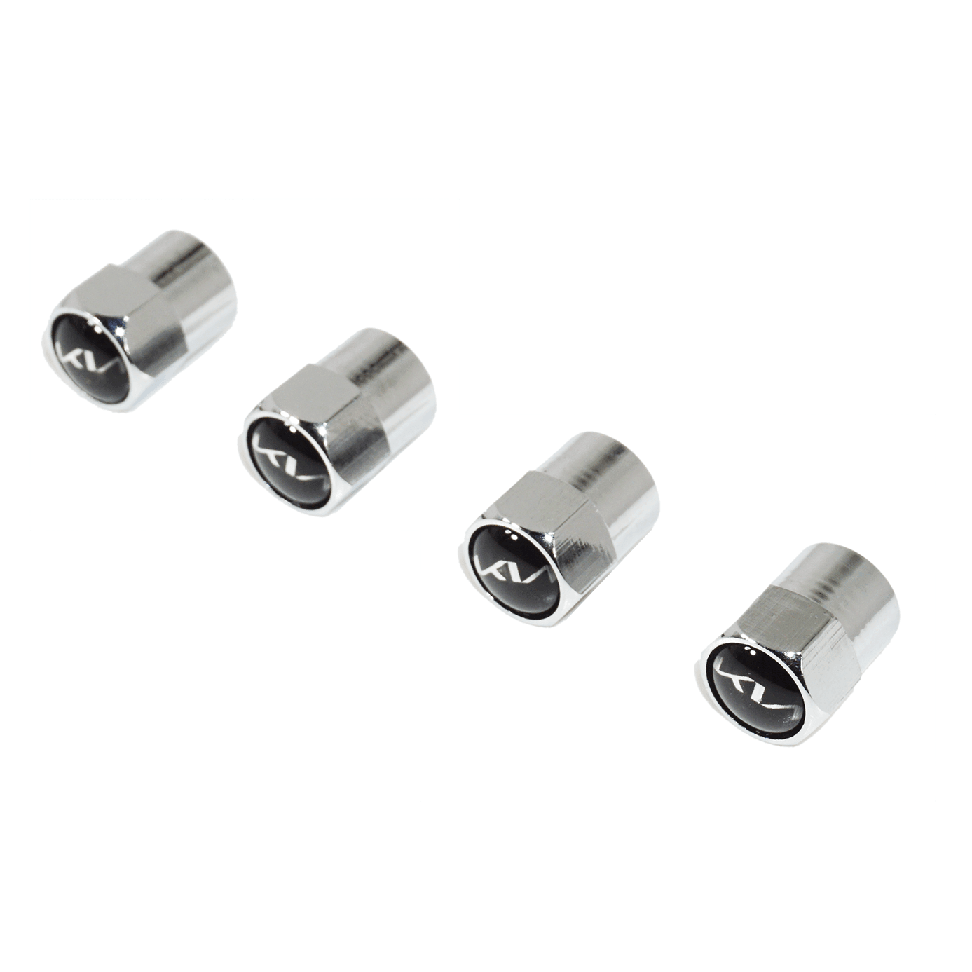 Chrome Valve Stem Tire Caps, Style: KIA - ZSD-374579-  DRIVEN - 1