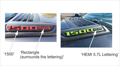 1500 HEMI 5.7L Sport Performance Hood Emblem Overlay Decals - Ram19:HEMI57-B-SportHood-01-  DRIVEN - 4