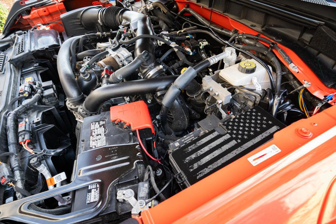 Laser Series Acrylic Fuse Box Cover Overlay - 2021+ Bronco / 2024+ Ranger - 21BRONCOLZRFUSECVR-DAF-21BRONCOLZRFUSECVR-TOPO-  DRIVEN - 3