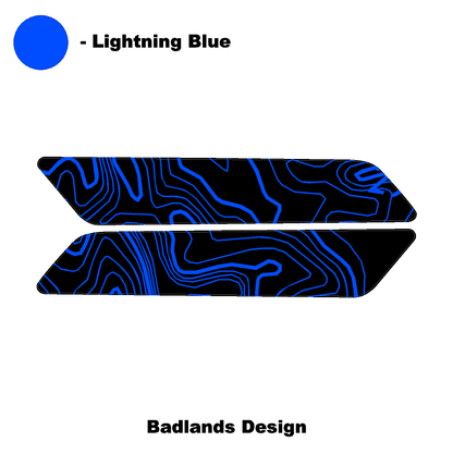 Topo Interior Front Door Grab Handle Overlay Kit (Printed + Laser Series) - 2021+ Bronco