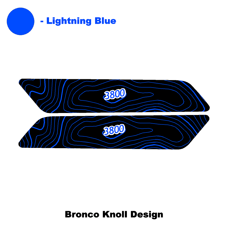 Topo Interior Rear Door Grab Handle Overlay Kit (Printed Series) - 2021+ Bronco 4 Door